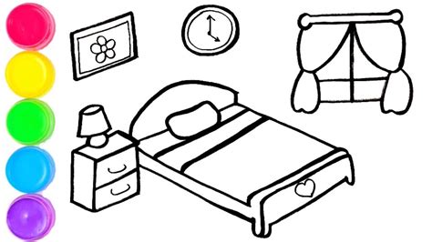 Bed Easy Bedroom Drawing For Kids Not Sure Which Bed Or Bedroom