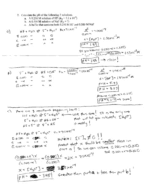 Solution Buffers And The Henderson Hasselbalch Equation Studypool