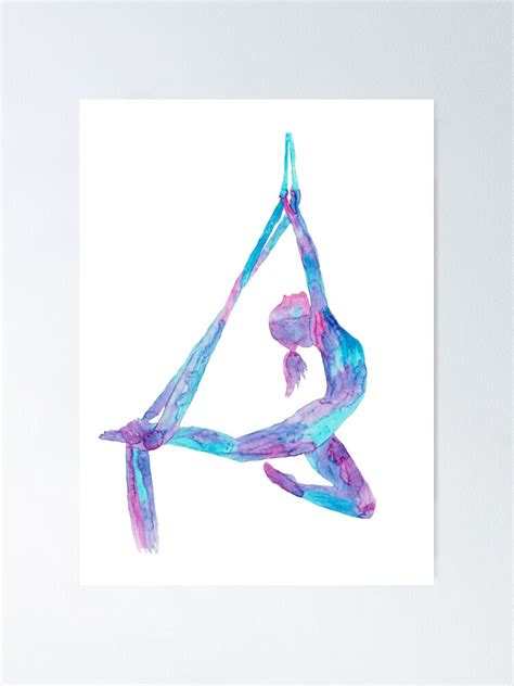 Aerial Lady Silky Art Silks Yoga Print Watercolor Painting Aerialist