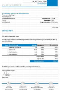 Erläuterungen und tipps vorlagen muster vorteile eines.gutschrift: Gutschrift Vorlage - Kostenloser Download für Word & Excel