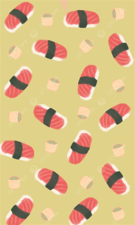 Sushi And Matcha Pattern Background Wallpaper Image For Free Download