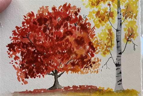 Easy Fall Tree Paintings