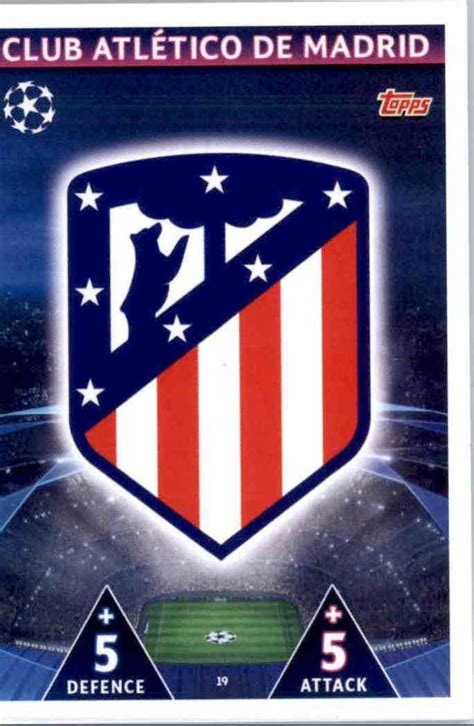 Producto oficial marcado con el copyright del club. Venta Online Escudo Atlético Madrid Topps Champions League ...