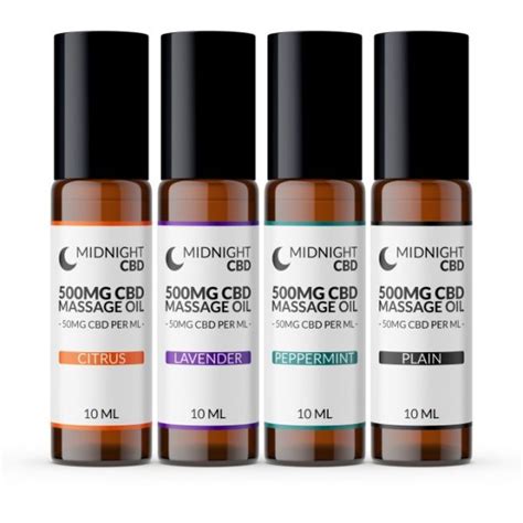 500mg Massage Oil 4 Pack Midnight Cbd