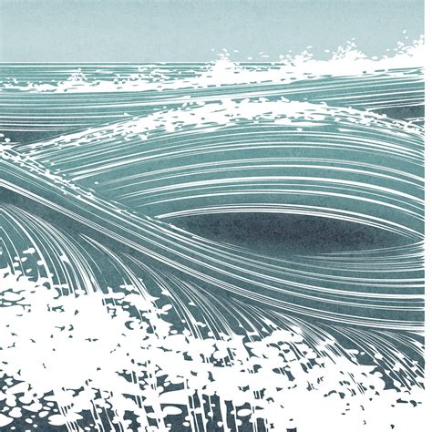 Minimalist Waves Print Waves I Waves Art Sea Etsy