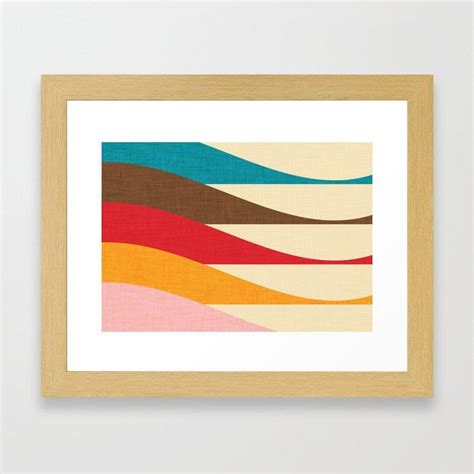 Buy Mid Century Modern Waves Framed Art Print By Susycosta Worldwide