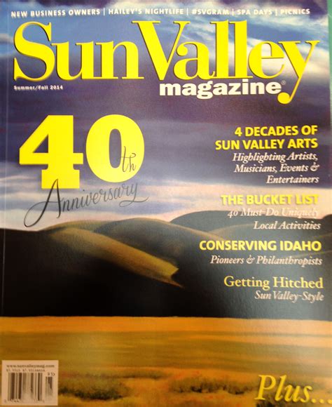 On the street of north main street and street number is 313. Carl Rowe makes cover of Sun Valley Magazine 40th ...