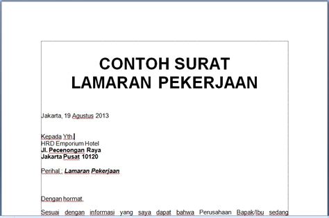 [.doc] CONTOH SURAT LAMARAN PEKERJAAN / LAMARAN KERJA ~ HOBI & SI PETANI