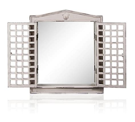 Buy Reflect Garden Outdoor Wooden Shutter Mirror Antique Style Effect