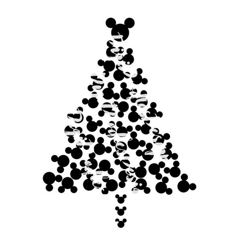 Mickey Mouse Christmas Tree Disney Digital Download Svg Png Etsy