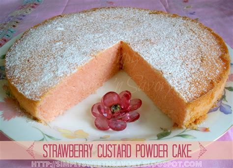 Simply Sweet N Savory Strawberry Custard Powder Cake