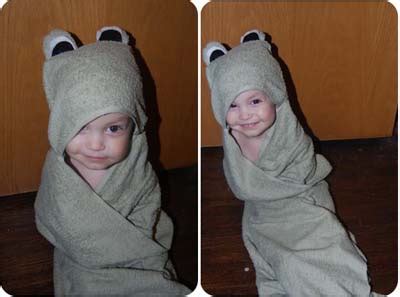 Bathing your baby should be fun for both yourself and the little one. Kristas Handmades: Frog Hooded Baby Bath Towel Pattern