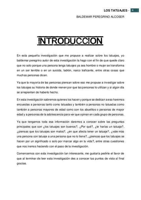 Ejemplo De Introduccion De Un Proyecto De Investigacion