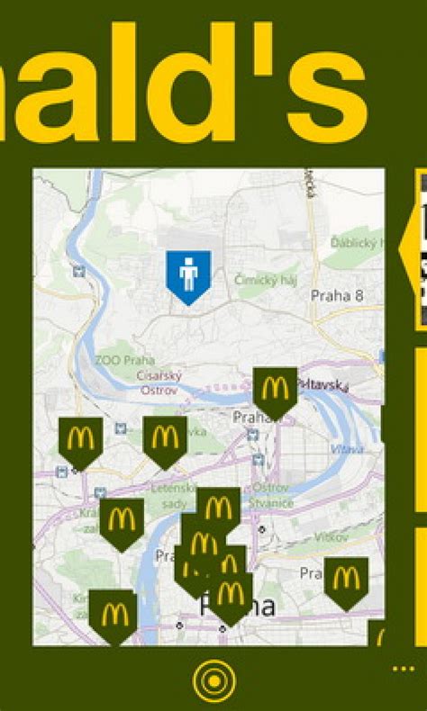Mcdonald Mapa Restauraci Mapa