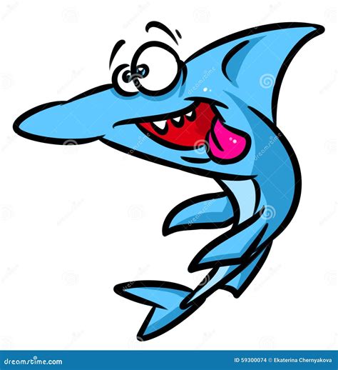 Funny Shark Cartoon Vector Illustration 23104868