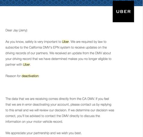 Uber Deactivated My Driver Account For No Reason