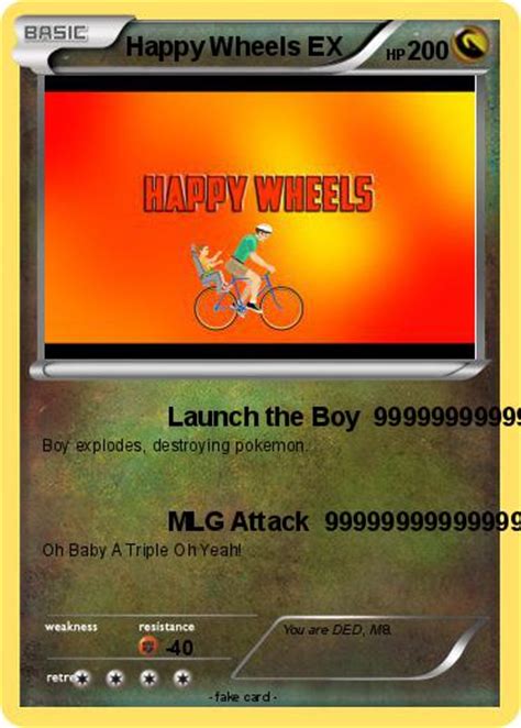 Pokémon Happy Wheels Ex Launch The Boy 99999999999 My Pokemon Card