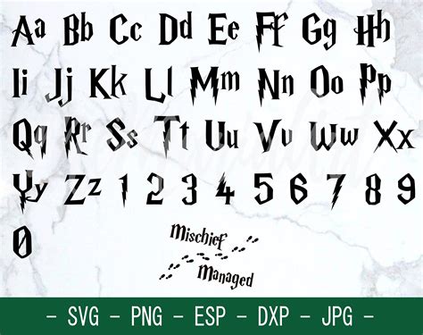 Harry Potter Font Svg file for Cricut Harry Potter Alphabet | Etsy