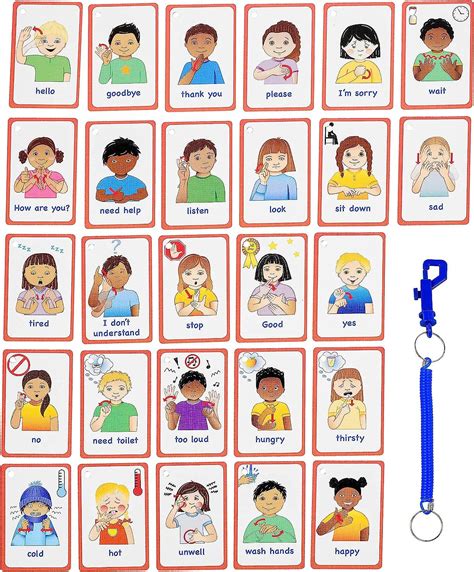 Special Needs My Communication Asl Cards For Speech Delay Non Verbal Or
