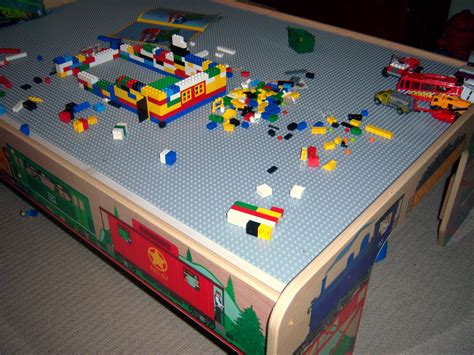 Inspired Mom Andys Train Table Is Now A Lego Table