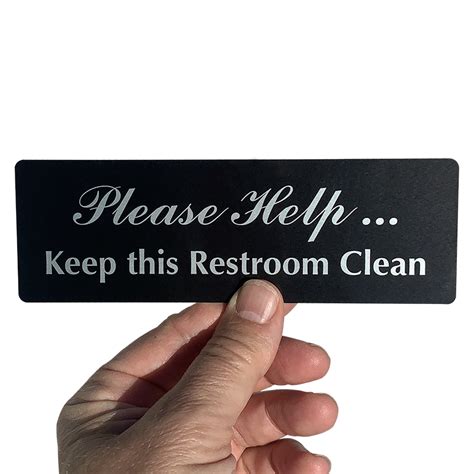 Please Help Keep This Restroom Clean Sign For Door Sku Dp