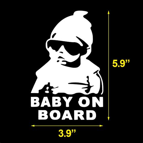 3pcs 5 Cute Cool Kids Hangover Baby On Board Warning Signs Funny Car