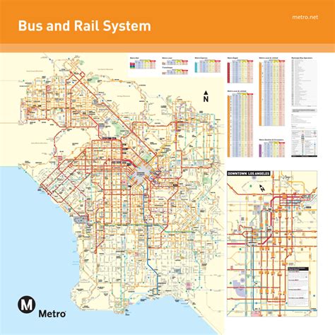 Official Map Los Angeles Metro Bus And Rail Transit Maps