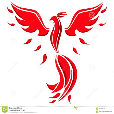 Phoenix Bird Symbol Stock Illustration Illustration Of