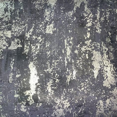 Exposed Metallic Industrial Texture Navy Silver 50107 Wallpaper Sales