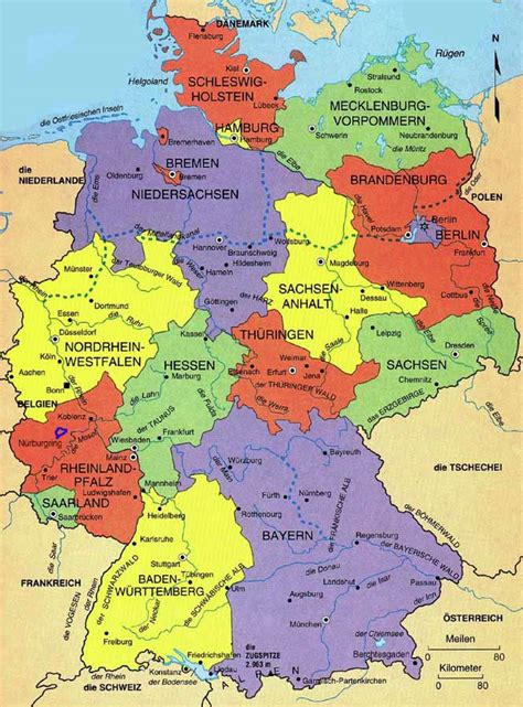 Map of germany with public airports and medieval castle hotels. Sovereign Ancestry UK - Research in Germany