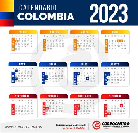 Calendario En Colombia Con Festivos Lista De Feriados Y Puentes The Best Porn Website
