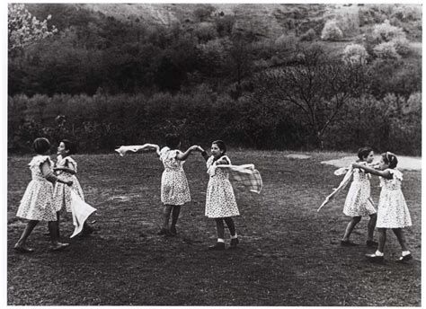 Six Spanish Civil War Orphans Dancing In A Field Near Biarritz