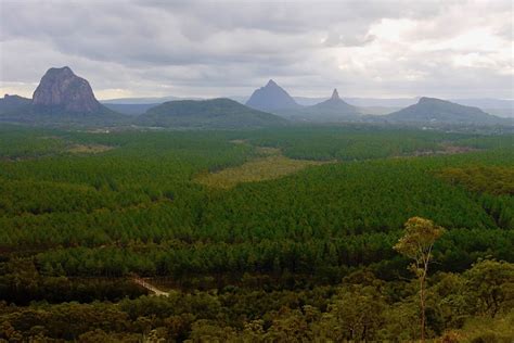 Walks in glass house mountains. Glass House Mountains - Bizarre Vulkantürme im Hinterland ...