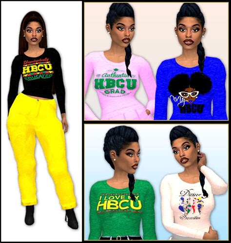 Pin By 𝘽𝙧𝙞𝙩𝙣𝙚𝙮𝙥𝙩2 On Cc Sims 4 Clothing Tight Tee Hbcu