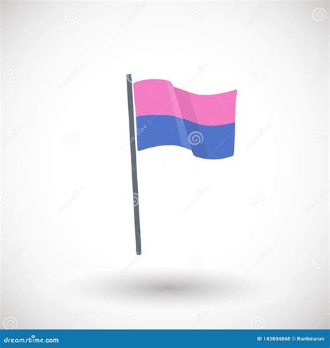 Cisgender Or Gender Binary Flag Flat Icon Stock Illustration