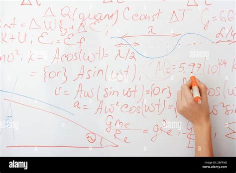 Writing On The Whiteboard Formulas Closeup Stock Photo Alamy