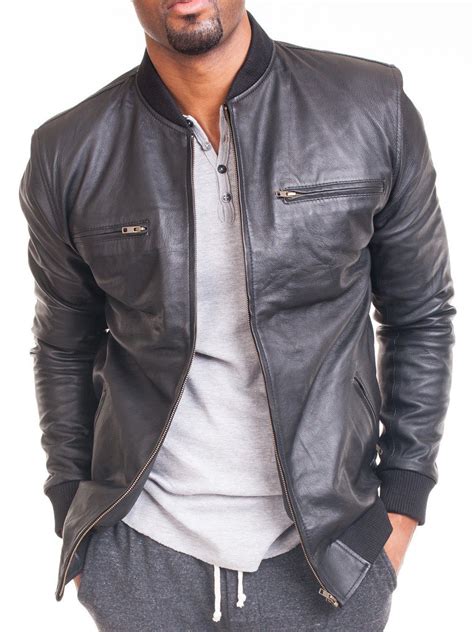 Lambskin Leather Classic Bomber Jacket For Men Sale On Leather
