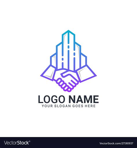 Deal Building Business Logo Design Editable Vector Image