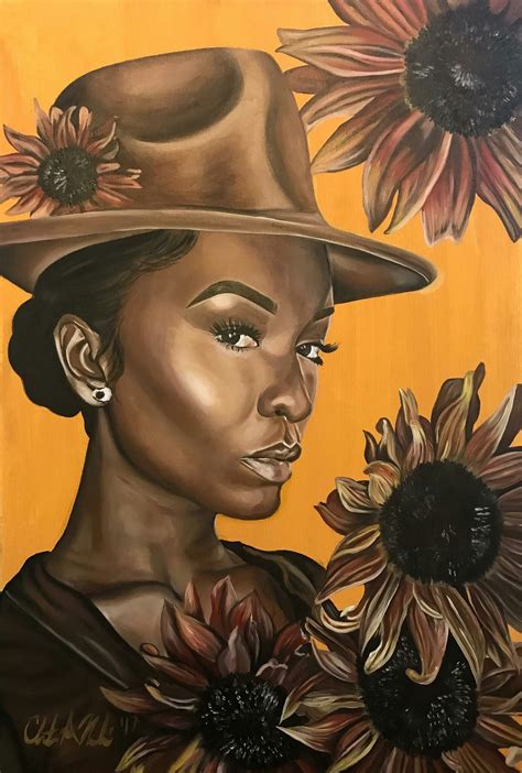 Original Painting Details Her 24 X36 Oil On Canvas Black Art Africa Art African American