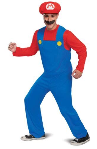 Disguise Mens Mario Costume Official Nintendo Super Gem
