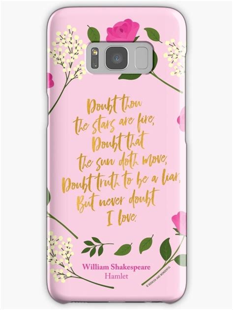 Pink Purple Floral William Shakespeare Never Doubt I Love Case And Skin