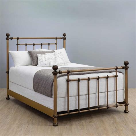 Revere Iron Bed With Metal Profile Frame By Wesley Allen Aged Brass