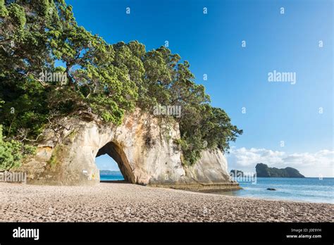 Bay Cathedral Cove With Natural Arch Mercury Bay Coromandel Peninsula