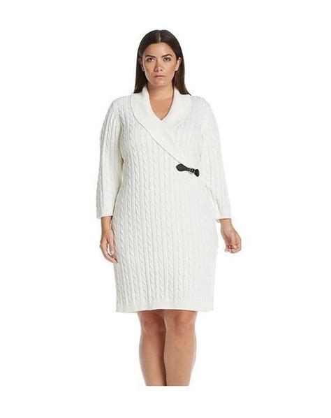 calvin klein plus size cable knit sweater dress color white size 1x msrp 128 ebay cable