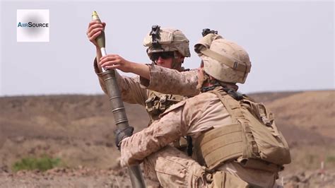 Us Marines M224 60mm Lightweight Mortar Live Fire Exercise Youtube