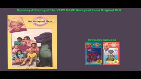 There is also a bonus episode, play it safe!. Barney: Backyard Show Very Rare Original VHS Opening & Closing - YouTube