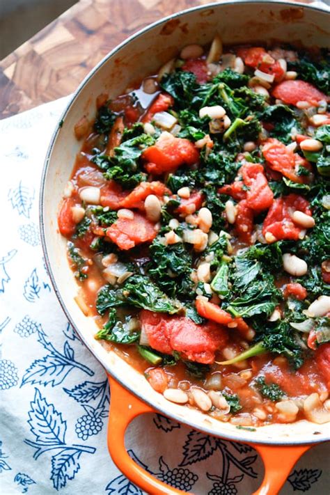 Grow beans from seeds or seedlings. Kale with Stewed Tomatoes and White Beans
