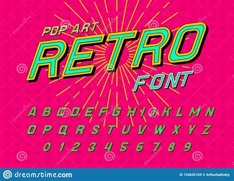 Disco Font For Posters Comic Retro Alphabet Vintage Futuristic 80 S