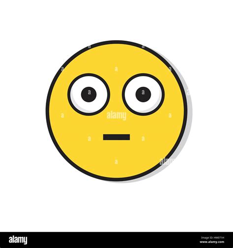 Yellow Sad Face Shocked Negative People Emotion Icon Stock Vector Image