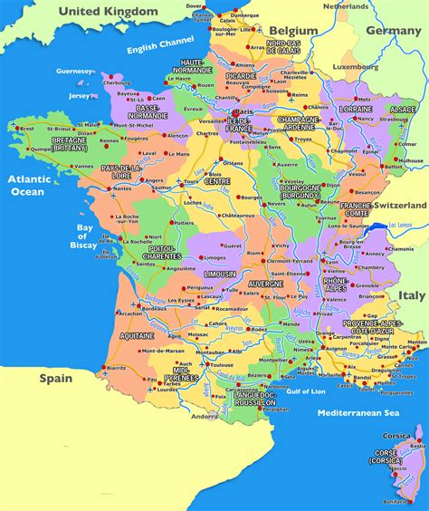 Map Of France And Germany With Cities